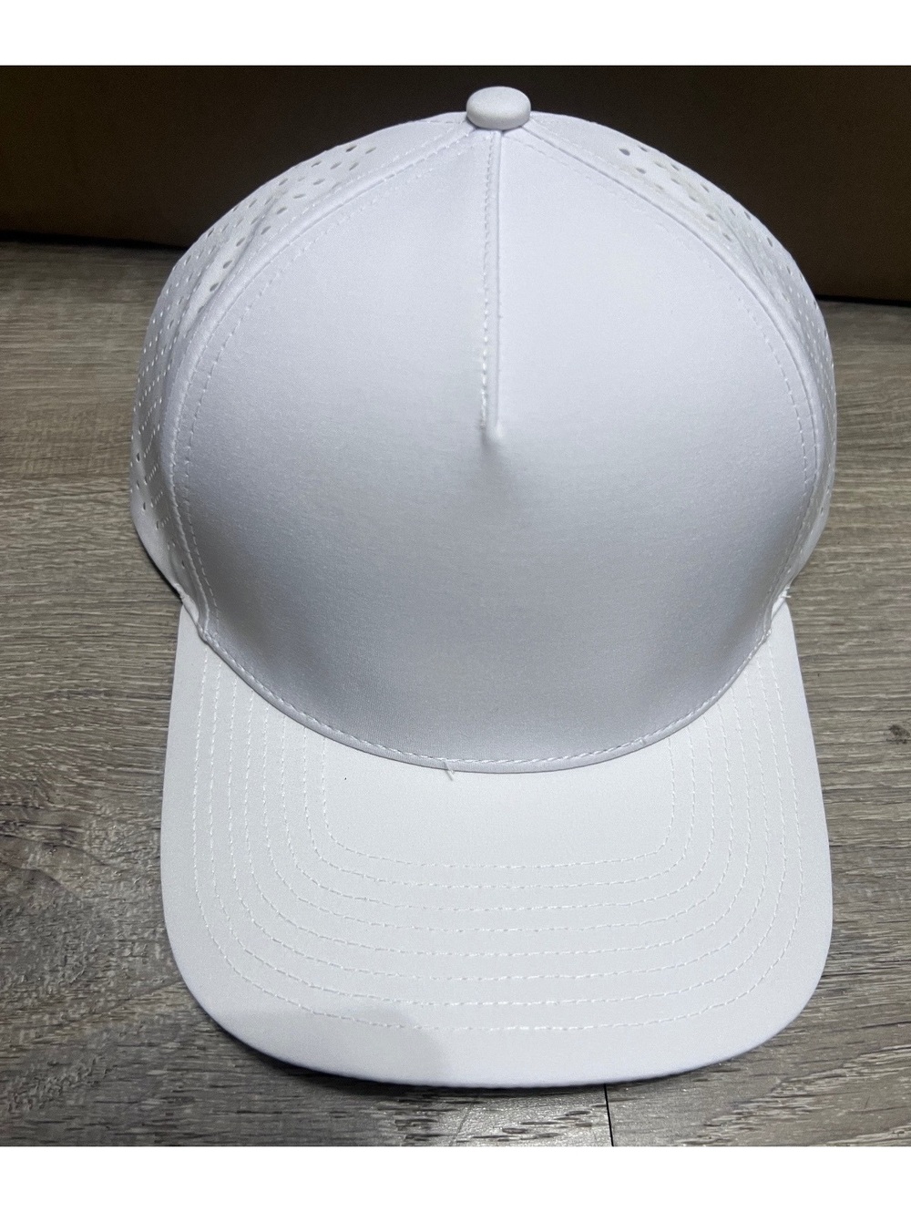 Billest Gilbert White Baseball Cap with Perforated Design